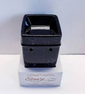 Black Marble Electric Ceramic Stoneware Wall Plug-In Warmer - Picture 1 of 7
