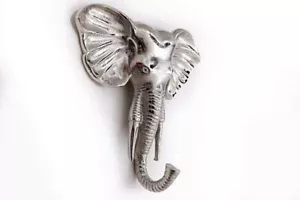 Wandhaken - Aluminium - ELEFANTENKOPF - Deko-Einzelhaken - Bild 1 von 1