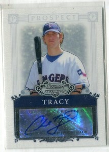 2007 Bowman Sterling Chad Tracy AUTO AUTOGRAPH RC TEXAS RANGERS