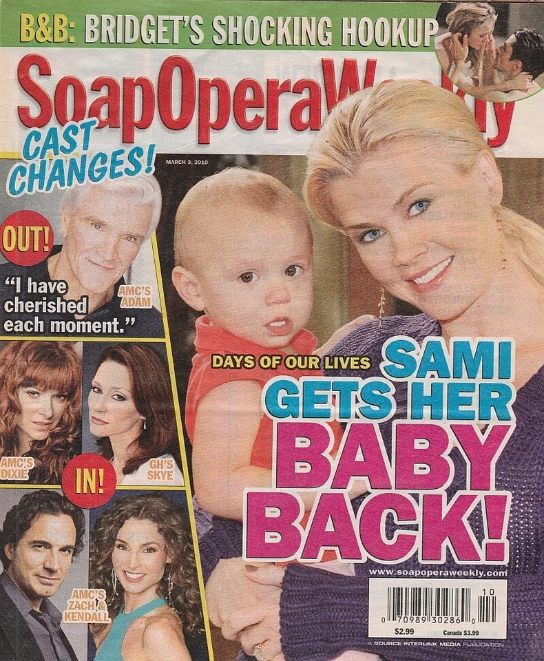 Soap Opera Weekly Mar 9, 2010 ALISON SWEENEY-CADY MCCLAIN-FAREWELL GUIDING LIGHT - Image 1 of 4