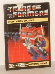 LOTE MANUAL DE INSTRUCCIONES G1 TRANSFORMER AUTOBOT OPTIMUS PRIME # 3 - Imagen 1 de 1