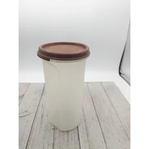 Vintage Tupperware Modular Mates runder Behälter brauner Deckel 22 Unzen - Bild 1 von 5