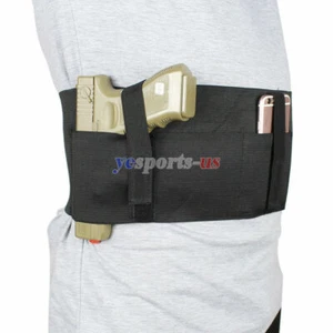 Tactical Gun Holster Concealed Carry Belly Band Holster with Mag Pouch for Glock - Picture 1 of 8