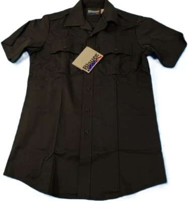 NUEVO CON ETIQUETAS Camisa Blauer Streetgear 8713 Manga Corta Marrón Oscuro Adulto Talla S Reg 14-14.5 Foto 1 de 4