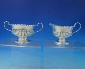 Wave Edge by Tiffany and Co Sterling Silver Sugar Creamer Set 2pc c.1900 (#5895) - Picture 1 of 12