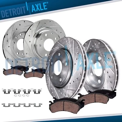 8pc FWD Front Rear Drilled Brake Rotors Ceramic Pads for 2016 - 2018 Mazda CX-3 - Image 1 of 4