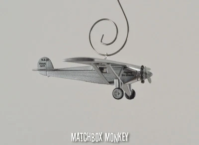 Charles Lindbergh Spirit of St Louis Airplane Aircraft Custom Christmas Ornament - Image 1 of 4
