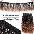1 Bundle Brazilian Water Wave Processed Curly As Human Hair Weave Closure Weft T
