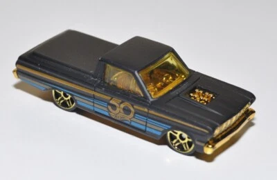 Hot Wheels '65 Ford Ranchero FRN39 50th Anniversary Black and Gold 6/6 2018 - Immagine 1 di 4