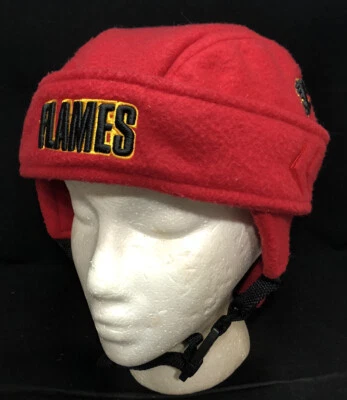 Calgary Flames Zephyr Rink Rat Hat NHL Hockey Helmet Team Logo Cap Toque Beanie - Image 1 of 4