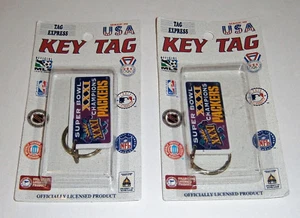 (2) 1997 Green Bay Packers Super Bowl XXXI key chain lot MIP Brett Favre Reggie - Picture 1 of 1