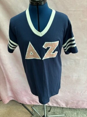 DZ Greek University Augusta Sportswear Navy Medium S/S Preowned T-shirt - Image 1 of 4