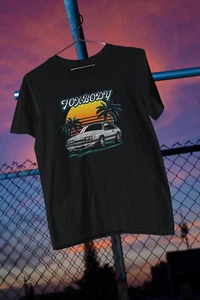 1979-1986 Retro Vier Augen Fuchs Karosserie Mustang Unisex Auto T-Shirt - Bild 1 von 2