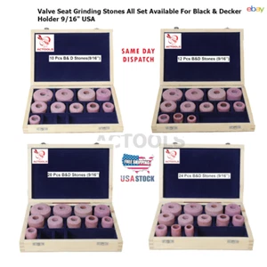 Valve Grinding Seat  Stones All Set Available For Black & Decker Holder 9/16'' - Picture 1 of 54