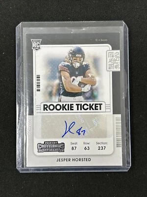 2021 Panini Contenders Rookie Ticket Auto #284 Jesper Horsted Bears & Princeton - Image 1 of 2