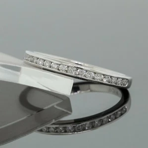 Tiffany & Co. 2.3mm Half Circle 0.24ct Diamond Wedding Ring Size 5.25 Platinum - Picture 1 of 6