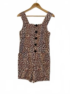 Topshop Button-Front Playsuit - Size UK 8 - Picture 1 of 5