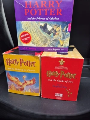 Harry Potter Order of the Phoenix  Goblet Of Fire Prizoner Audio CD Stephen Fry - Image 1 of 4