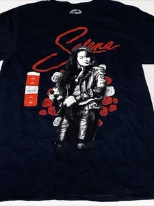 Authentic Selena Black T Shirt Small 90s Style Tejana Red & White Roses - Petite - Picture 1 of 7