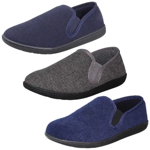 Hommes Clarks Textile à Enfiler sur Gousset Double Pantoufles King Ease - Picture 1 of 28