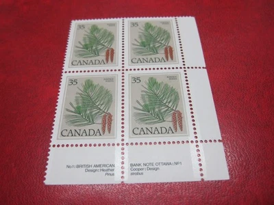 CANADA Unitrade# 721 35c MEDIUM-VALUE TREE DEFS. LR  INSCRIPTION MNH - Image 1 of 2
