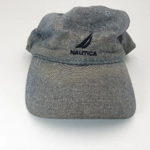 Nautica Men's Blue/Gray Baseball Cap Hat Adjustable Embroidered Logo Sailboat - Picture 1 of 8