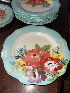 Neu The Pioneer Woman SWEET ROMANCE BLOSSOM Keramik Essteller 10 3/4" - Bild 1 von 6
