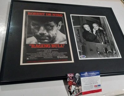 PANTALLA TORO FURIOSO Jake y Vikki LaMotta firmada 8x10 y original Ad.   PSA! Foto 1 de 4