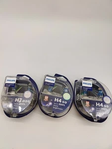 3 * Philips Racing Vision GT200 H4 H7 Bombilla Faro Coche +200%, Juego de 2 - Imagen 1 de 4