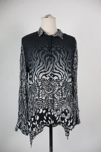 Desigual Woman Shirt Casual Vintage Animal Print Size XL - Picture 1 of 11