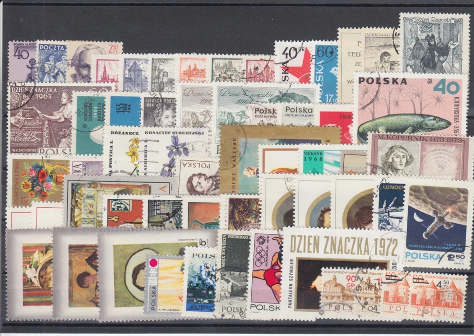 Poland Sc 672/1925 used. 1955-72 issues, 58 different singles, all postally used - Image 1 of 1