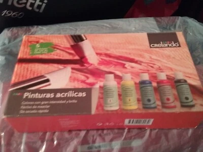 Crelando Acrylic Paints 5 Colours Quick drying 100ml Paint Painting Mixing  - Immagine 1 di 3