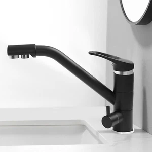 Grifo de cocina 3 en 1 grifo de agua potable mezclador de 3 vías con 2 palancas - Imagen 1 de 7