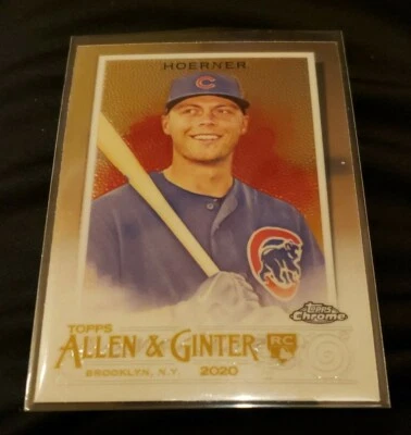 2020 Topps Chrome Allen Ginter #199 Nico Hoerner  Base Rookie Card Chicago Cubs  - Image 1 of 2