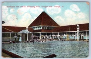1911 DAMEN SCHWIMMBAD & NANATARIUM DOUGLAS PARK CHICAGO ILLINOIS POSTKARTE - Bild 1 von 2