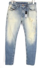 DIESEL Thommer 081AU W31/L34 Men Jeans Stretch Slim Skinny Blue Washed Ripped