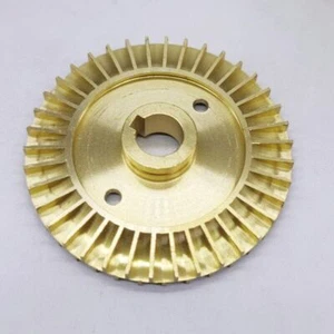 1 Stück Wasserpumpenlaufrad doppelseitig 90 x 14 mm Messing rückwärts gebogene Flügel - Bild 1 von 5