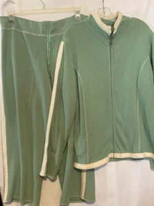 Mod-O-Doc Set Lounge Green (Mod-O-Doc Size 4) 100% Cotton Pants - 1XL EUC - Picture 1 of 5