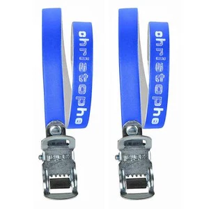 Zefal Christophe 516 Leather Toe Clip Straps Top Quality Material Blue - Picture 1 of 7