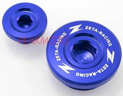 ZETA - ZE89-1212 - Engine Plugs, Blue Kawasaki KX250F 04-10, Suzuki RMZ250 04-06 - Image 1 of 4