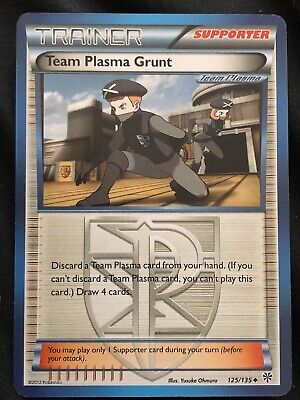 Pokemon TCG Team Plasma Grunt 125/135 Uncommon Base Card Plasma Storm Set - NM