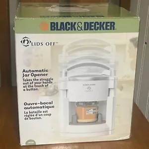 Black & Decker Deckel Ab Automatischer Glasöffner Weiß JW200 Neu Offener Karton - Bild 1 von 6