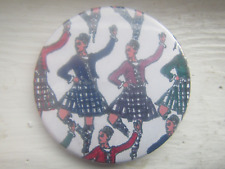 Unique Vintage Scottish Highland Dancers Historical 2" Pin Badge Button Pinback