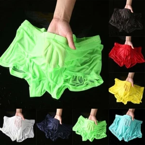Höschen Unterwäsche Boxershorts Herren Badehosen Sexy Transparent Shorts - Picture 1 of 15