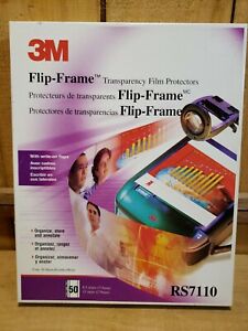 3M Flip Frame Transparency Film Protectors 54 Pieces With Write on Flaps RS7110