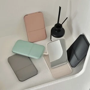 Folding Makeup Mirror PU Leather Portable Desk Cosmetic Mirror Compact UK  - Picture 1 of 15
