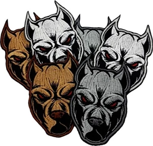 Parche Pitbull Perro Bordado Love My Animal Head Moda Rock Metal Motociclista Jinete - Imagen 1 de 9