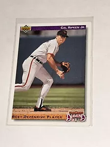 Cal Ripken Jr 1992 Upper Deck #645 OriolesDefensive Diamond Skills R22 - Picture 1 of 4