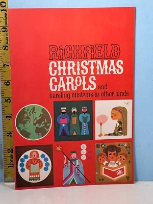 1950's Christmas Carols Song Book & Customs of Other Lands Richfield Dealer - Image 1 of 4