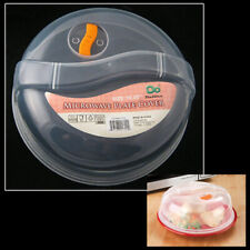 プラスチック電子レンジプレートカバークリア蒸気ベントスプラッター蓋10.25インチ食品皿新品